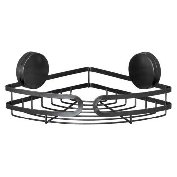 Etajera de colt pentru baie Wenko, Static Loc Pavia, otel, 27x21x10 cm - Wenko, Negru Etajera de colt pentru baie Wenko, Static Loc Pavia, otel, 27x21x10 cm - Wenko, Negru