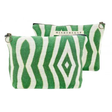 Geanta de cosmetice Riverside Green / White, l23xA4xH15,5 cm