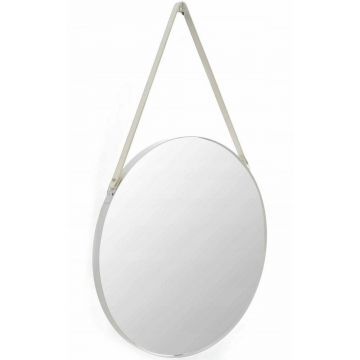 Oglinda rotunda 70 cm Rea curea alba WHITE CFZL-MR070