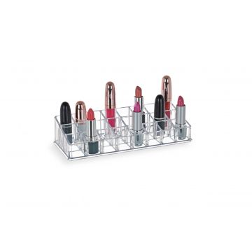 Organizator pentru cosmetice cu 24 compartimente, Beauty II Transparent, l22,7xA9xH5 cm