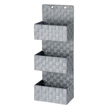 Organizator suspendat din polipropilena, cu 3 compartimente, Adria Gri, l25xA15,5xH72 cm Organizator suspendat din polipropilena, cu 3 compartimente, Adria Gri, l25xA15,5xH72 cm