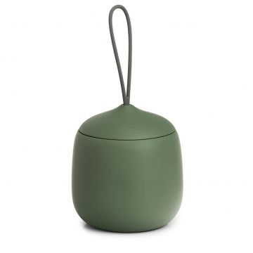 Recipient cu capac, din polirasina, Sage Verde Inchis, Ø10,5xH11,8 cm Recipient cu capac, din polirasina, Sage Verde Inchis, Ø10,5xH11,8 cm