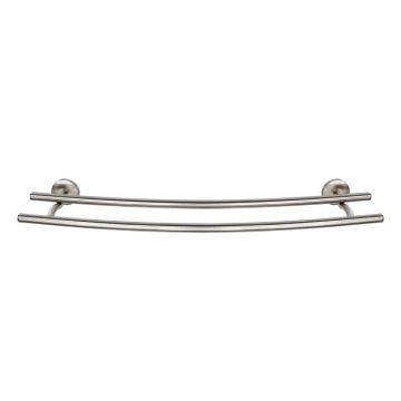 Suport dublu de perete pentru prosoape din metal inoxidabil mat Wenko Cuba Rail Suport dublu de perete pentru prosoape din metal inoxidabil mat Wenko Cuba Rail