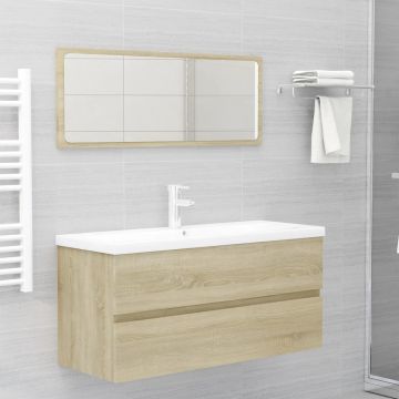 vidaXL Set mobilier baie, stejar sonoma, PAL