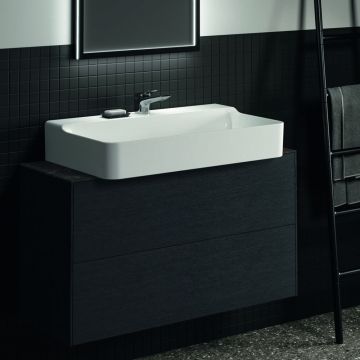 Blat ceramic pentru lavoar Ideal Standard Atelier Conca finisaj negru marmura 100 cm