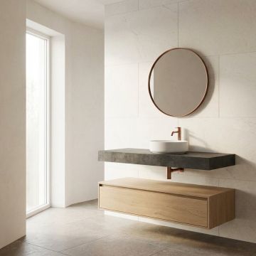 Blat pentru lavoar Rune Ottar 60x40 cm finisaj grafit