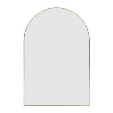 Oglinda Ars Longa Arche semirotunda 60x90 cm finisaj auriu periat