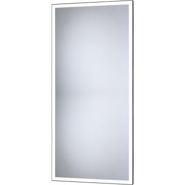 Oglinda reversibila dreptunghiulara LED Dubiel Vitrum Solid Black 50x100 cm