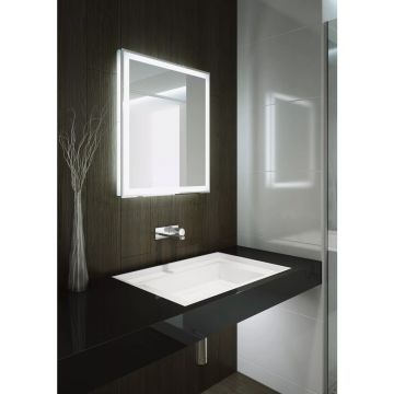 Oglinda reversibila patrata LED Dubiel Vitrum Forte 80x80 cm