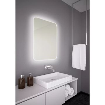 Oglinda reversibila patrata LED Dubiel Vitrum Senso 60x60 cm