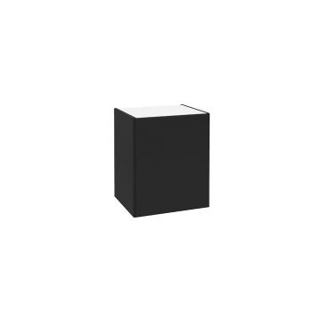 Dulap baie suspendat cu sertar softclose negru mat Defra MO-RE 50 cm
