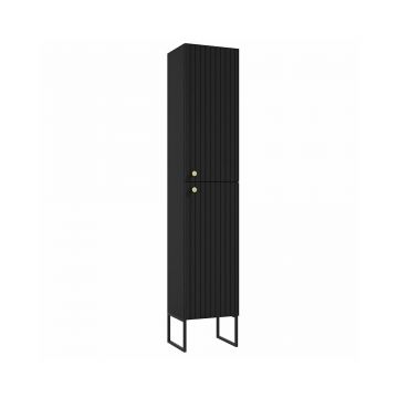 Dulap inalt suspendat negru mat Defra Fuego 170x37 cm