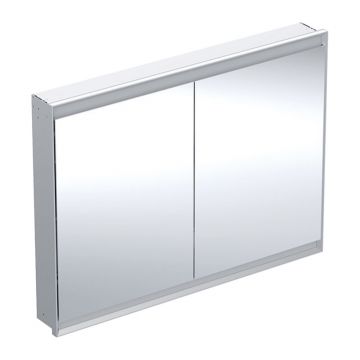 Dulap incastrat cu oglinda Geberit One ComfortLight 120 cm aluminiu eloxat