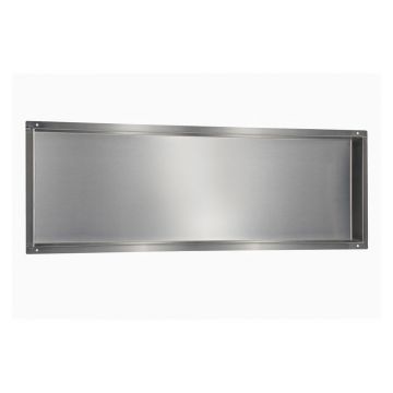 Raft incastrat dreptunghiular Balneo Wall-Box 90x30x7 cm fara rama inox periat