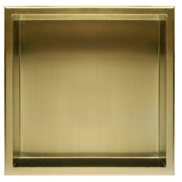 Raft incastrat patrat auriu periat Rea 30x30x10 cm