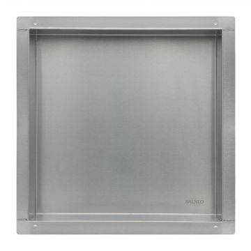 Raft incastrat patrat Balneo Wall-Box 30x30x10 cm fara rama inox periat