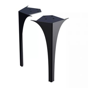 Set picioare fata pentru mobilier Oristo Louis 27.5 cm negru lucios