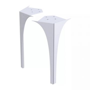 Set picioare fata pentru mobilier Oristo Louis 82 alb lucios 27.5 cm