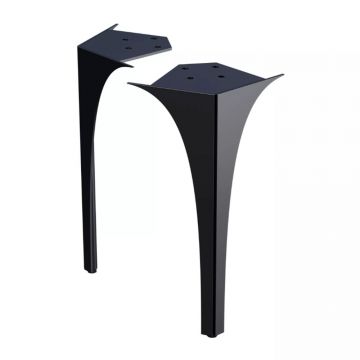 Set picioare fata pentru mobilier Oristo Louis 82 negru lucios 27.5 cm