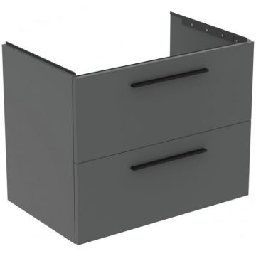 Dulap pentru lavoar, suspendat, gri mat, 80 cm din pal, Ideal Standard i.life B