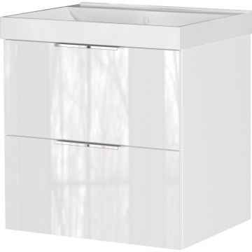 Dulap sub chiuvetă alb suspendat cu aspect lucios 61x65 cm Celano – Germania