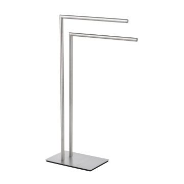 Suport prosoape de baie, Wenko, Recco, 48 x 80.5 x 20 cm, inox, gri