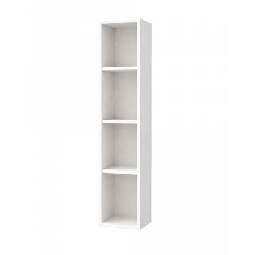 Dulap coloana mare suspendat KolpaSan Storia cu rafturi 28x150 cm finisaj alb