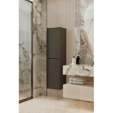 Dulap de baie, Hanah Home, Capella, 34x138x32 cm, MDF LAMINAT, Gri