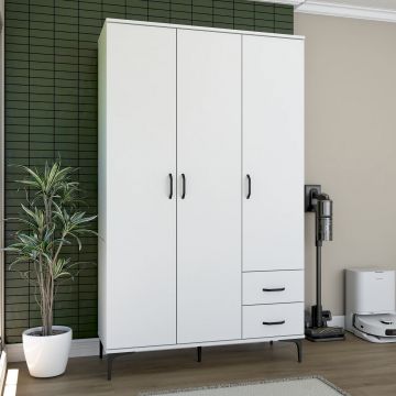 Dulap de baie, Hanah Home, KC105, 120x198.6x45 cm, PAL MELAMINAT CALITATE E1, Alb