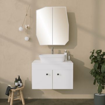 Dulap de baie Quartz Cabinet, Alb - Alb