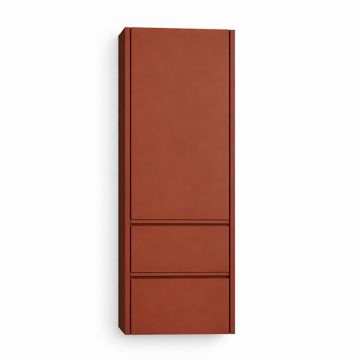 Dulap inalt suspendat KolpaSan Joy 1 usa si 2 sertare 45 cm finisaj ceramic red