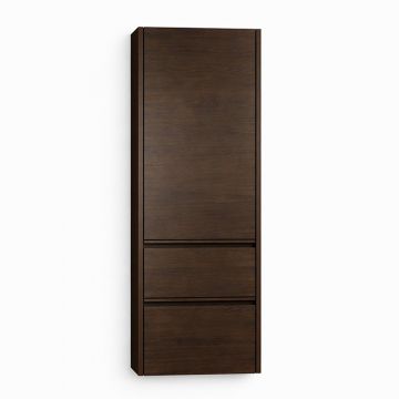 Dulap inalt suspendat KolpaSan Joy 1 usa si 2 sertare 45 cm finisaj dark oak