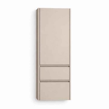 Dulap inalt suspendat KolpaSan Joy 1 usa si 2 sertare 45 cm finisaj light grey