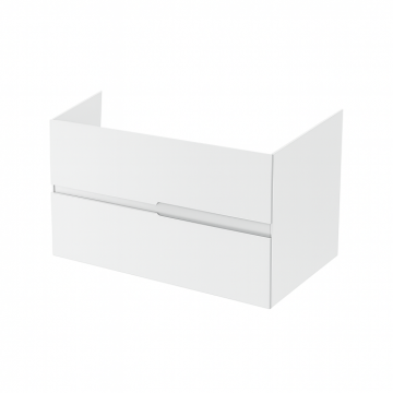 Mobilier pentru lavoar pe blat 100 cm, alb lucios, Fluminia Toledo