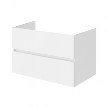 Mobilier pentru lavoar pe blat 80 cm, alb lucios, Fluminia Genova