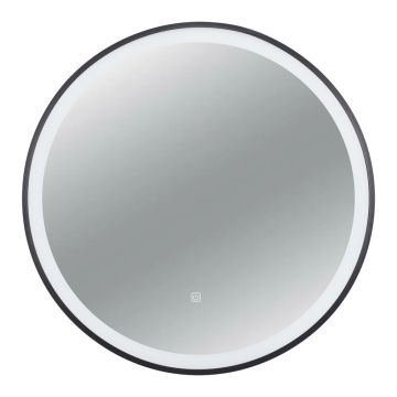 Oglinda cu iluminare si dezaburire Balneo Venus 60 cm cu rama neagra