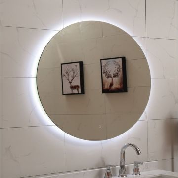 Oglinda cu iluminare si dezaburire Inter Ceramic 80 cm rotunda