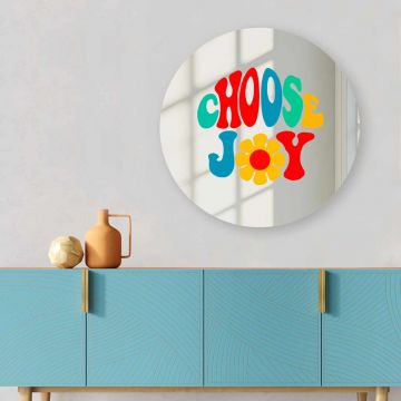 Oglinda decorativa, AY11706, Sticla, ø30 cm, Multicolor