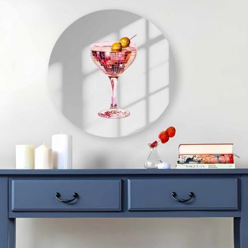 Oglinda decorativa, AY11721, Sticla, ø30 cm, Multicolor