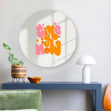 Oglinda decorativa, AY11730, Sticla, ø30 cm, Multicolor