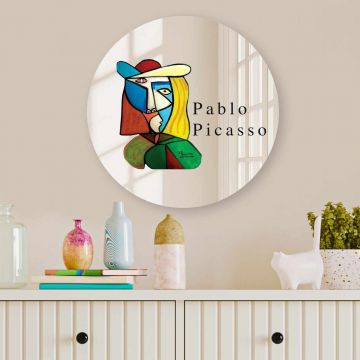Oglinda decorativa, AY11761, Sticla, ø30 cm, Multicolor