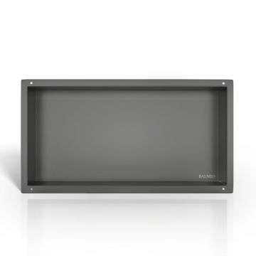 Raft incastrat dreptunghiular Balneo Wall-Box No Rim 60x30x10 cm Gun Metal mat fara rama