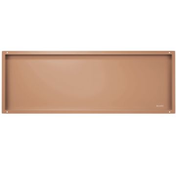 Raft incastrat dreptunghiular Balneo Wall-Box No Rim 90x30x10 cm cupru lucios fara rama