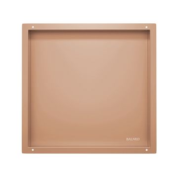 Raft incastrat patrat Balneo Wall-Box No Rim 30x30x10 cm cupru lucios fara rama