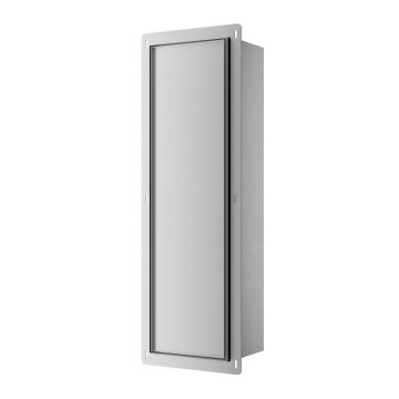 Raft incastrat pentru perie WC Balneo Wall Box L Tiles si hartie igienica deschidere stanga faiantabil 68 cm