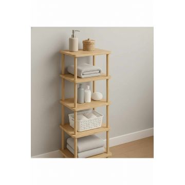 Raft pentru baie, Hanah Home, Pk262, 40x185x30 cm, PAL, Maro