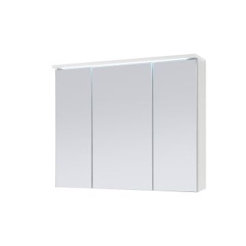 Dulap baie suspendat Two Medium din pal, 3 usi si oglinda, cu Iluminare Led, Alb, IP20, 6500K, 157LM, l80xA22,5xH68 cm Dulap baie suspendat Two Medium din pal, 3 usi si oglinda, cu Iluminare Led, Alb, IP20, 6500K, 157LM, l80xA22,5xH68 cm