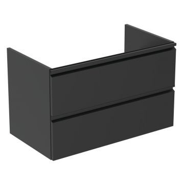 Dulap baza Ideal Standard Tesi 80x49x44mm cu doua sertare negru mat Dulap baza Ideal Standard Tesi 80x49x44mm cu doua sertare negru mat