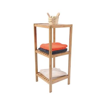 Etajera pentru baie Tendance, Layers Trio, lemn de bambus, 34x33x79 cm - Tendance, Maro