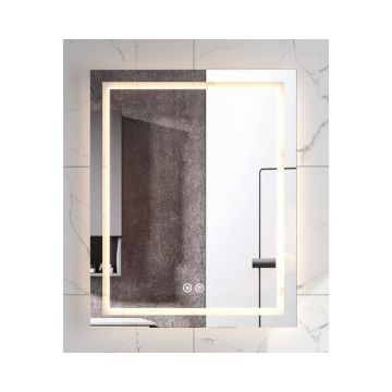 Oglinda dreptunghiulara Fluminia Ando 60 cu iluminare LED si dezaburire